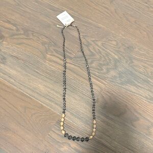 NWT Chic Black and Tan Life Beads Beaded Necklace